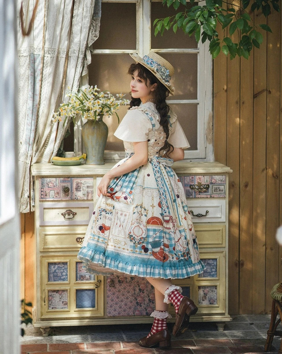 【予約販売】Picnic Tea Party ジャンパースカート