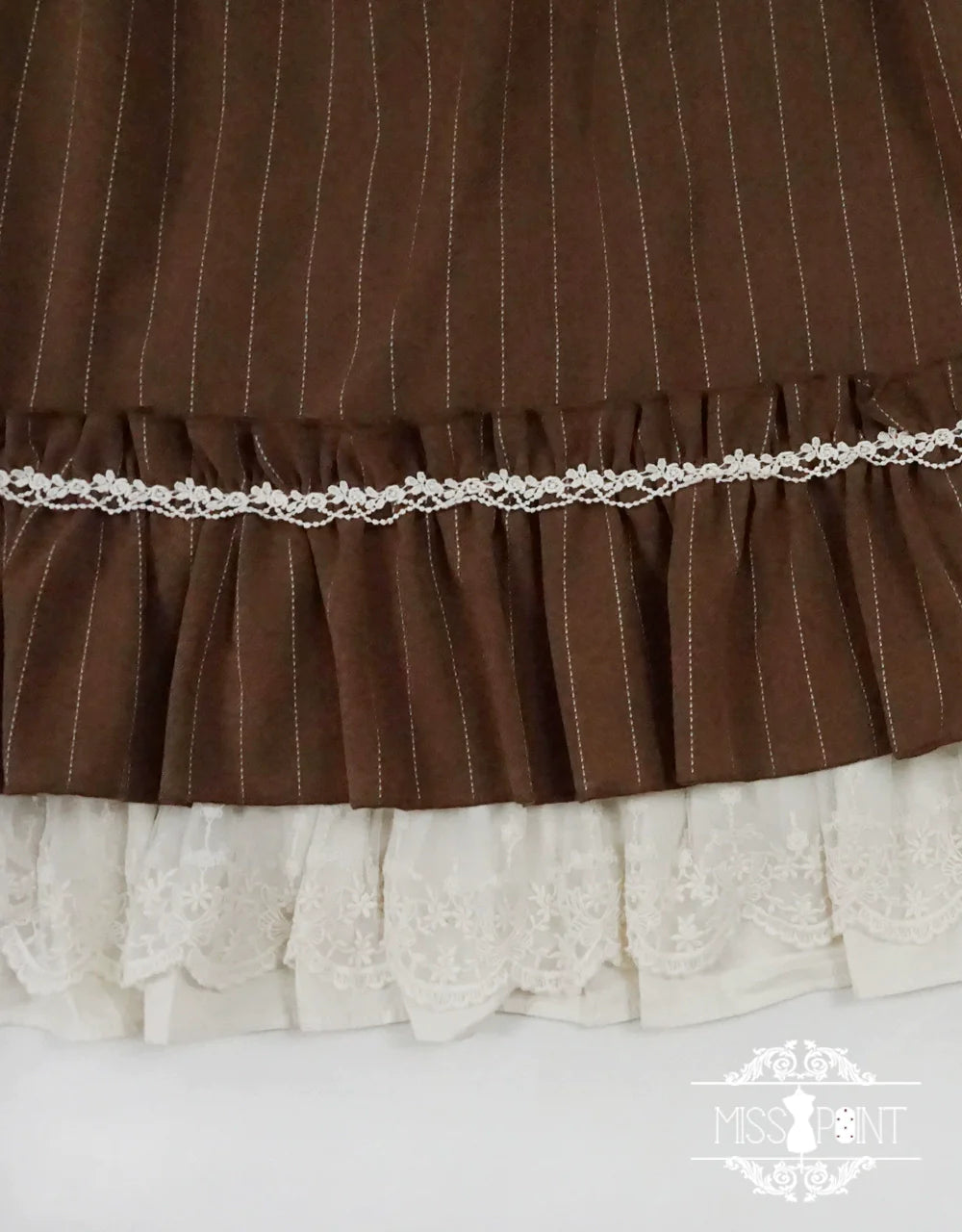 [Pre-order] British Classical Lolita Vertical Striped High Waist Skirt