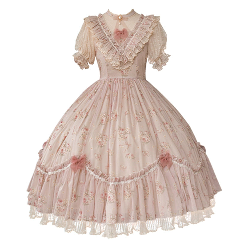 Daydream Rosa Classical rose pattern dress