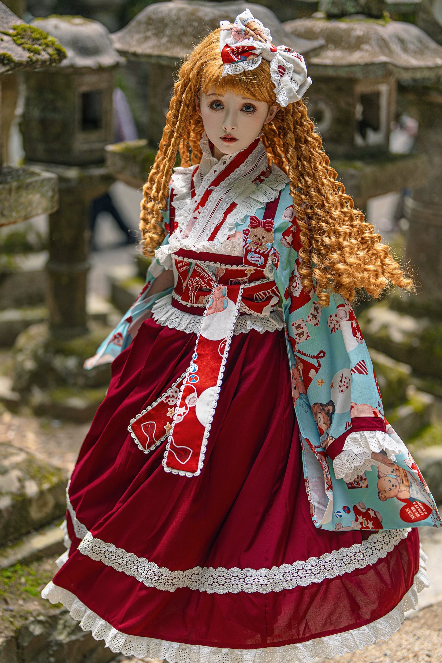 【受注予約7/29まで】Bear Bear World 袴風セットアップ