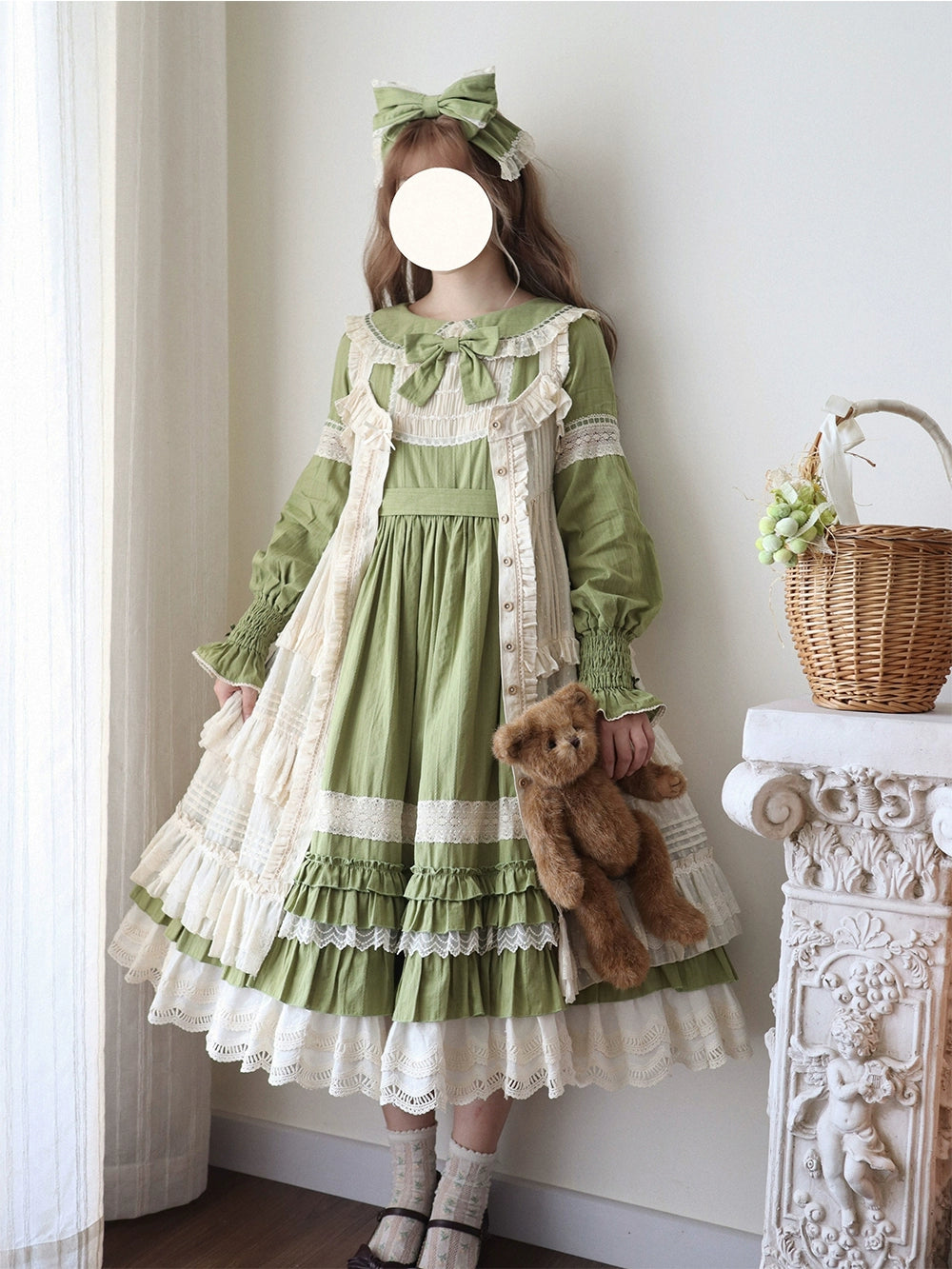 【予約販売】Sweetie Sheep フリルワンピース・無地タイプ