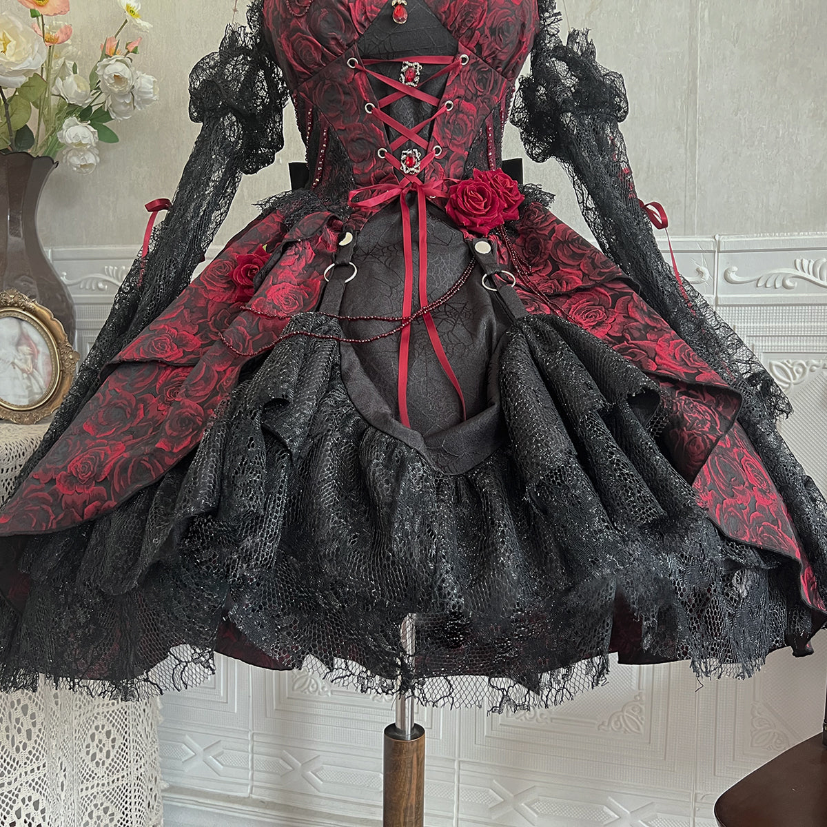 Dark Crimson Rose ゴスロリジャンパースカート