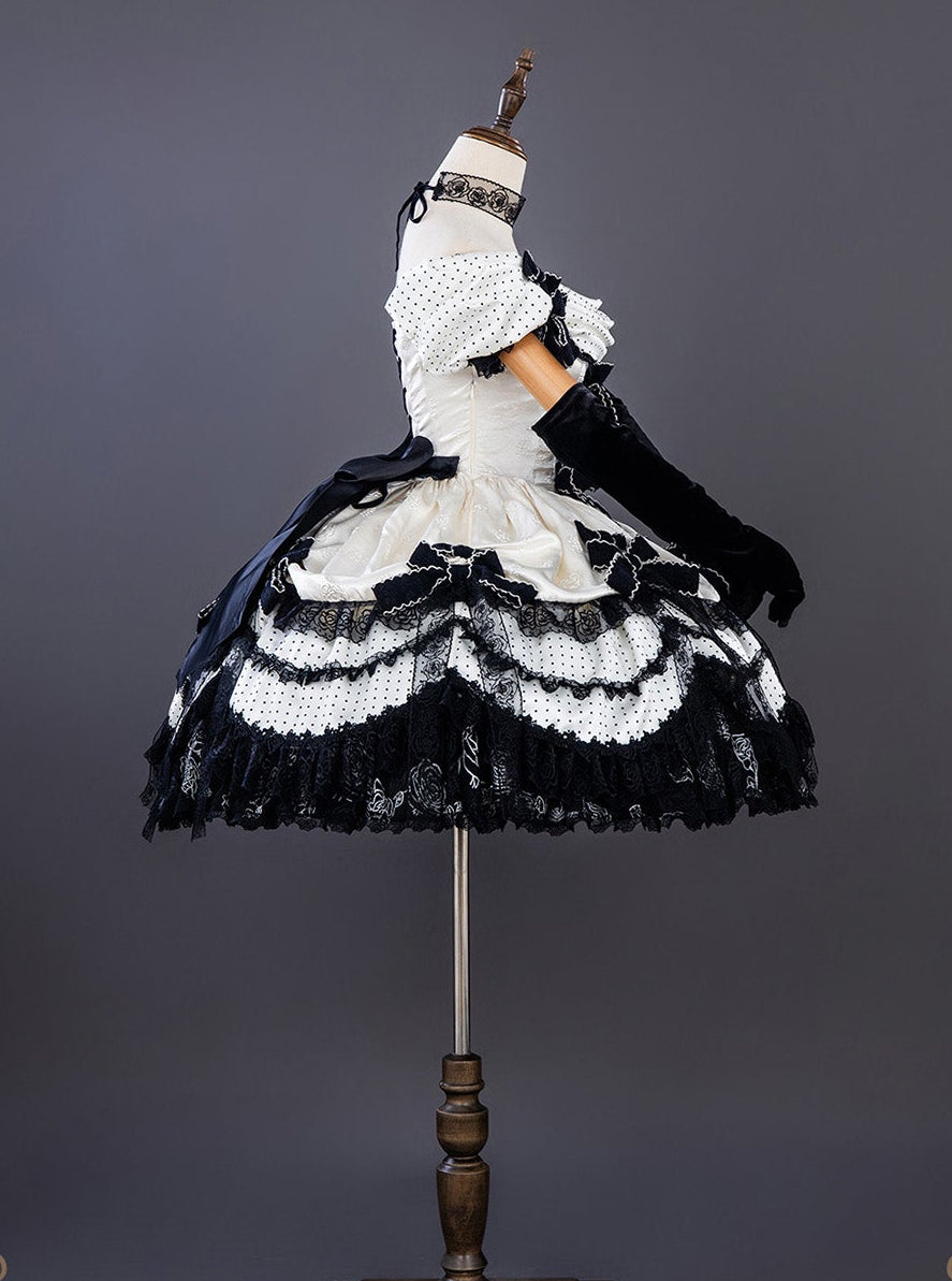 【受注予約11/23まで】The Nightingale of Paris モノトーンドレス・ショートタイプ