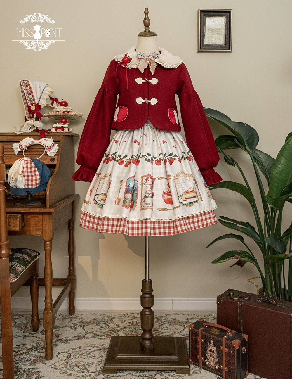[Pre-order] Apple Garden Bavarian-style reversible skirt