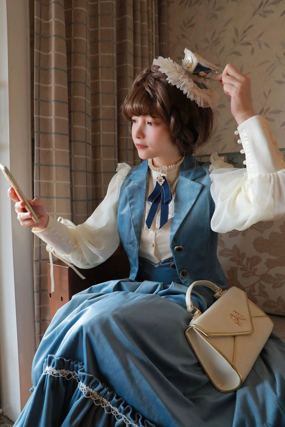 [Pre-order] British Classical Lolita Velvet High Waist Skirt