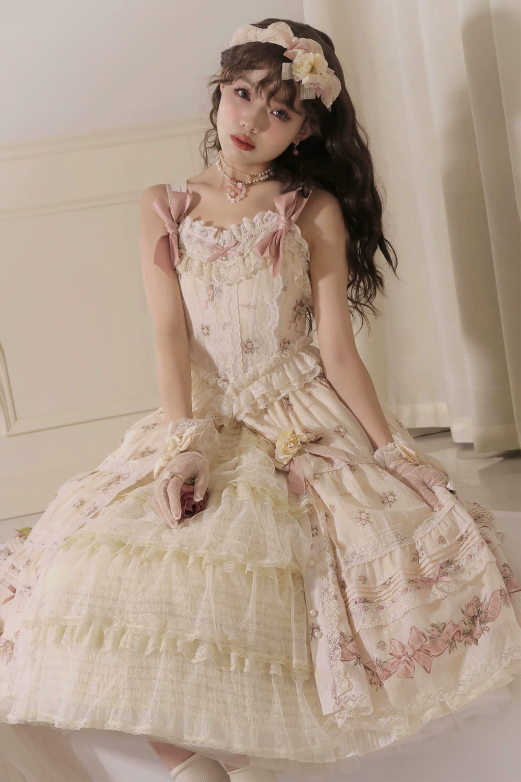 [Only available with simultaneous purchase] Roses Bouquet Hats, headbands and other accessories