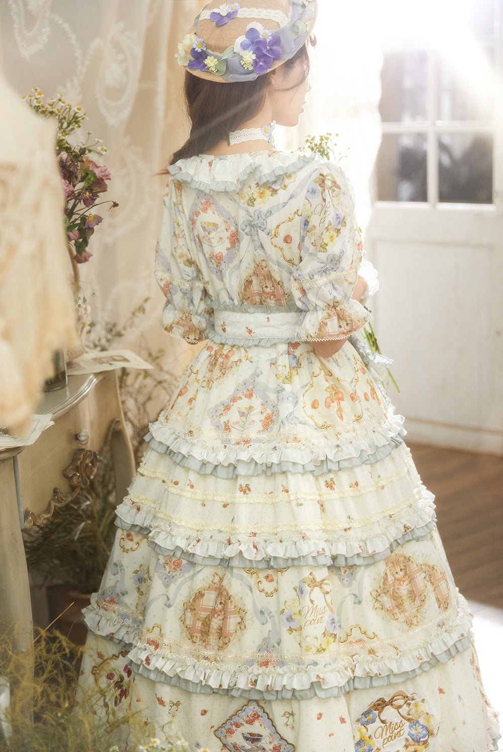 [Sale period ended] Cat Rose Tea Party Luxury Dress