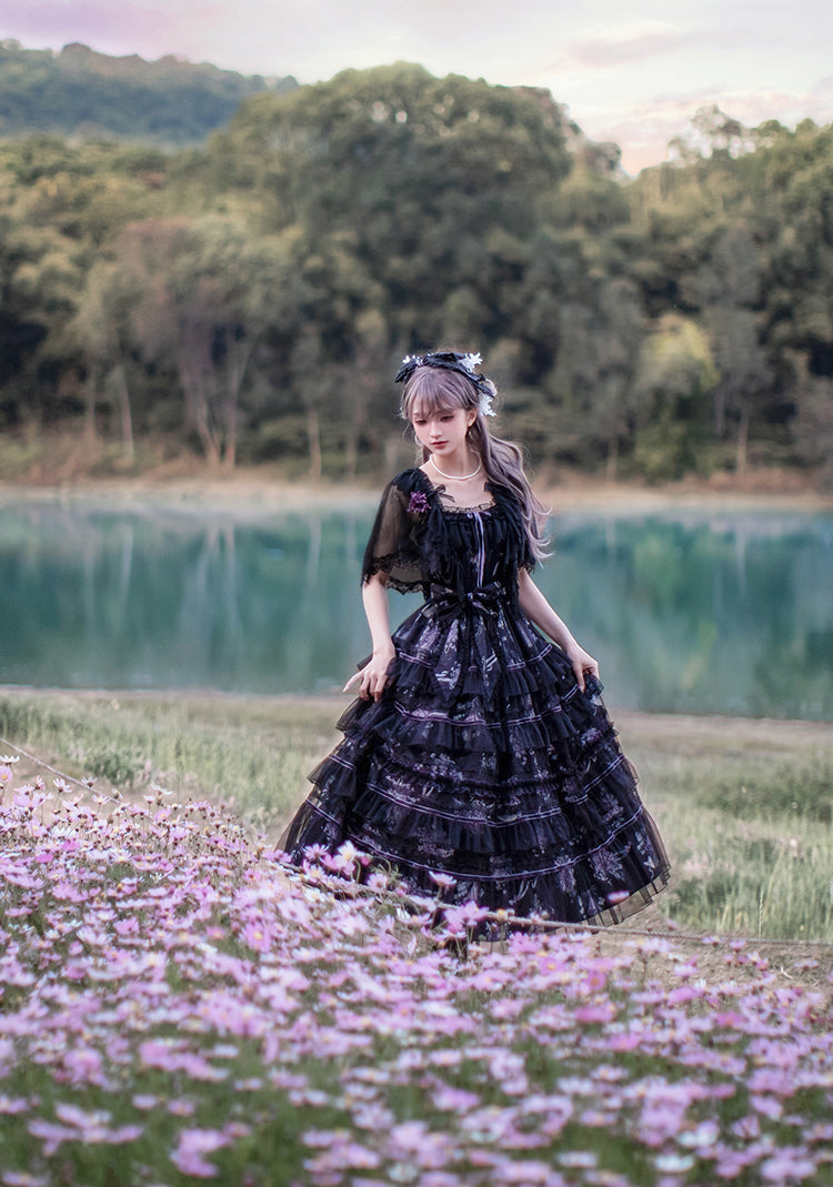 [Pre-orders available until 3/12] The Veil of the Flora Tiered Jumper Skirt