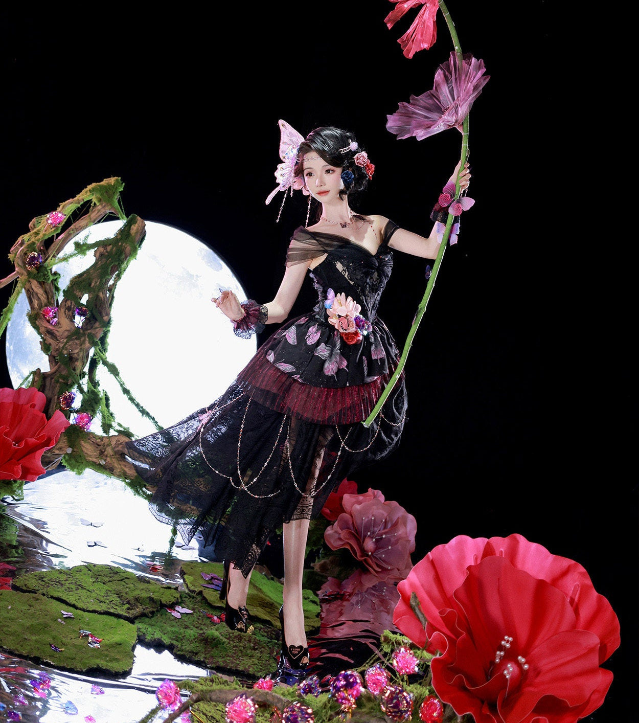 【受注予約12/29まで】夜吻蝶舞  ドレス