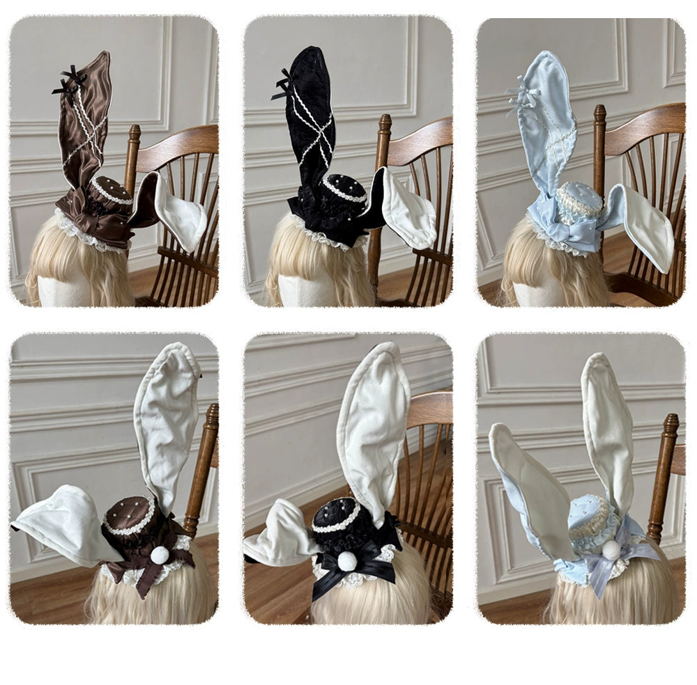 同時購入のみ【受注予約6/30まで】Brulee Bunny リボンタイ・うさ耳帽子