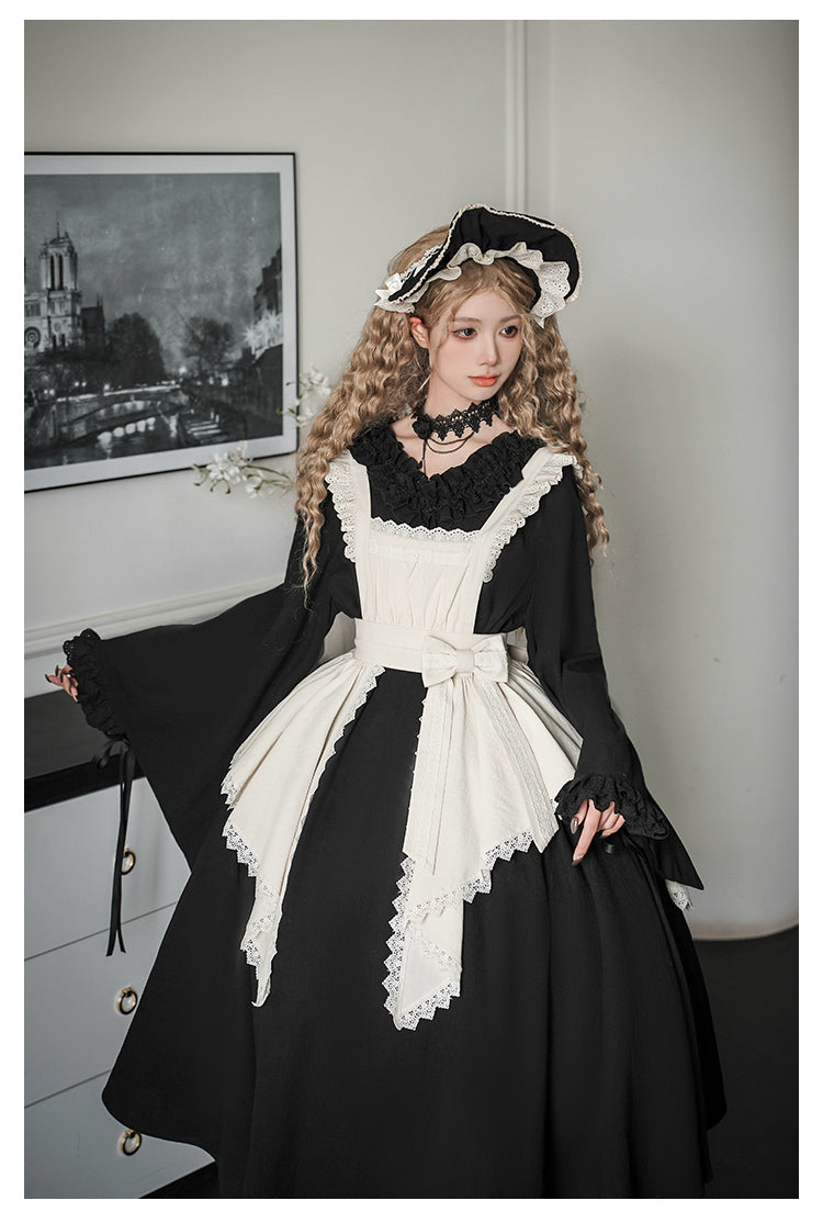 十六夜 和風メイドワンピースセット ロング丈