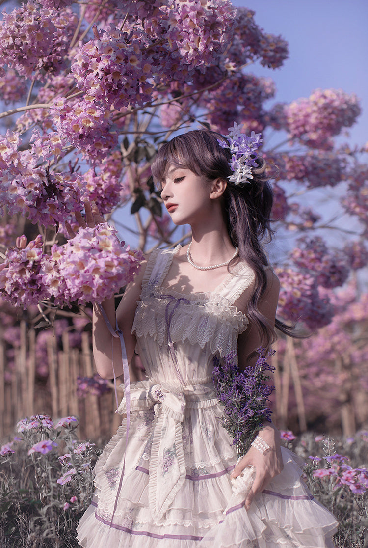 [Pre-orders available until 3/12] The Veil of the Flora Tiered Jumper Skirt