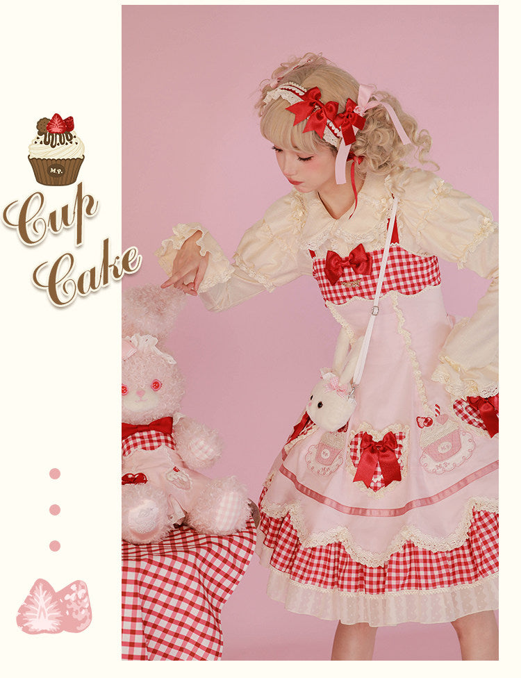 【受注予約1/26まで】Sweet Cup Cake ハートジャンパースカート