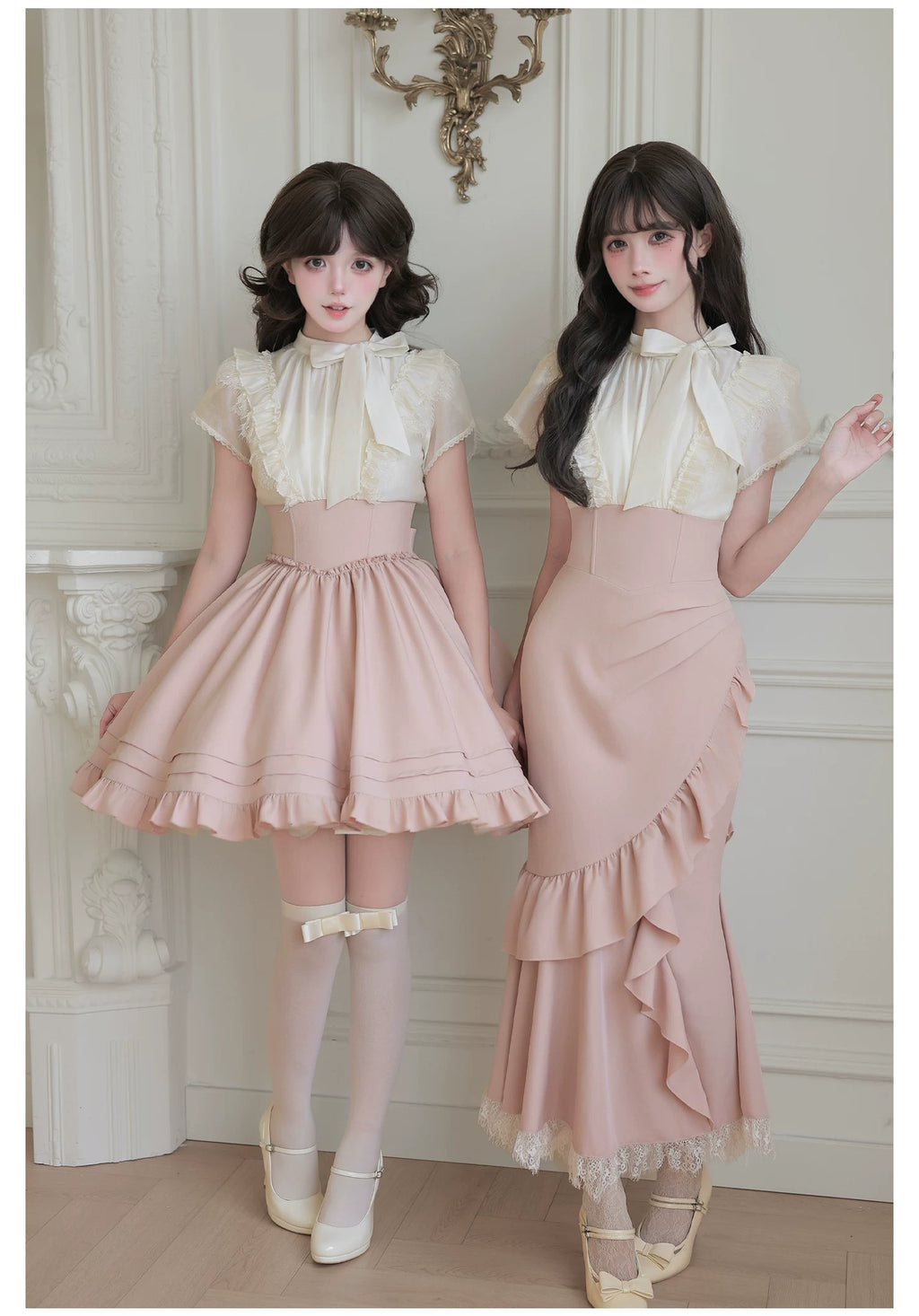 Milky Rose フェイクレイヤードマーメイドワンピース
