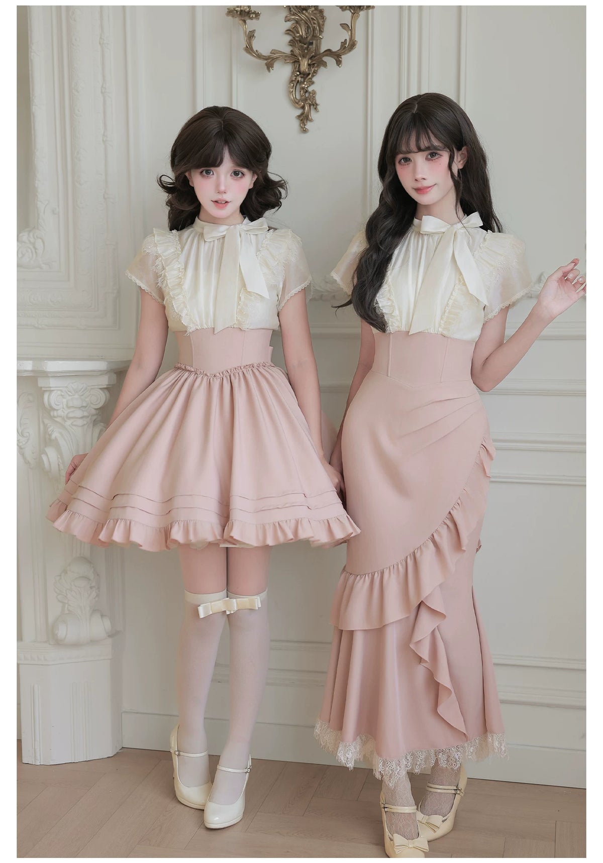 Milky Rose フェイクレイヤードマーメイドワンピース