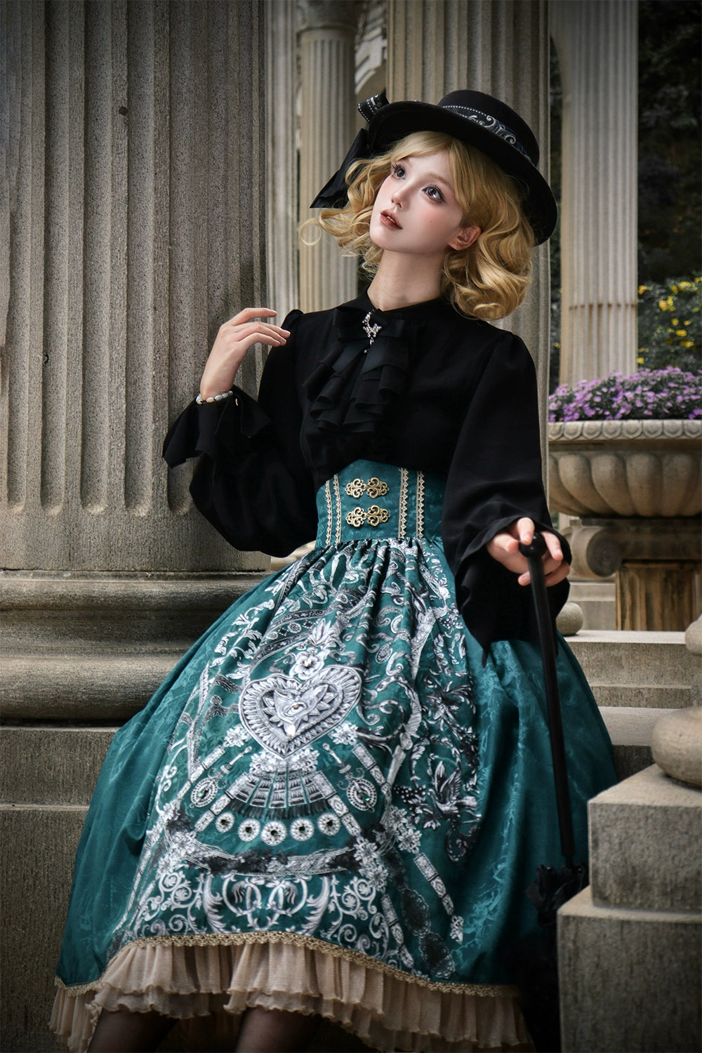 [Pre-orders available until 12/12] Eye of Horus Print Skirt, Corset Type