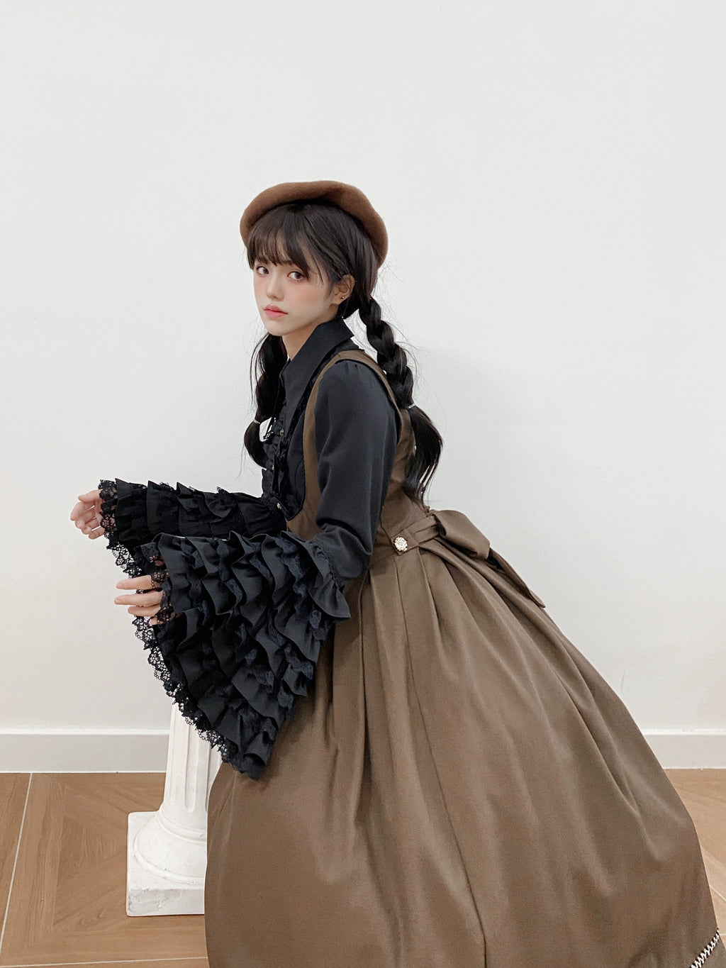 [Resale/Pre-orders available until 10/28] Bright Moon Corset Jumper Skirt, Plain Type [Brown]