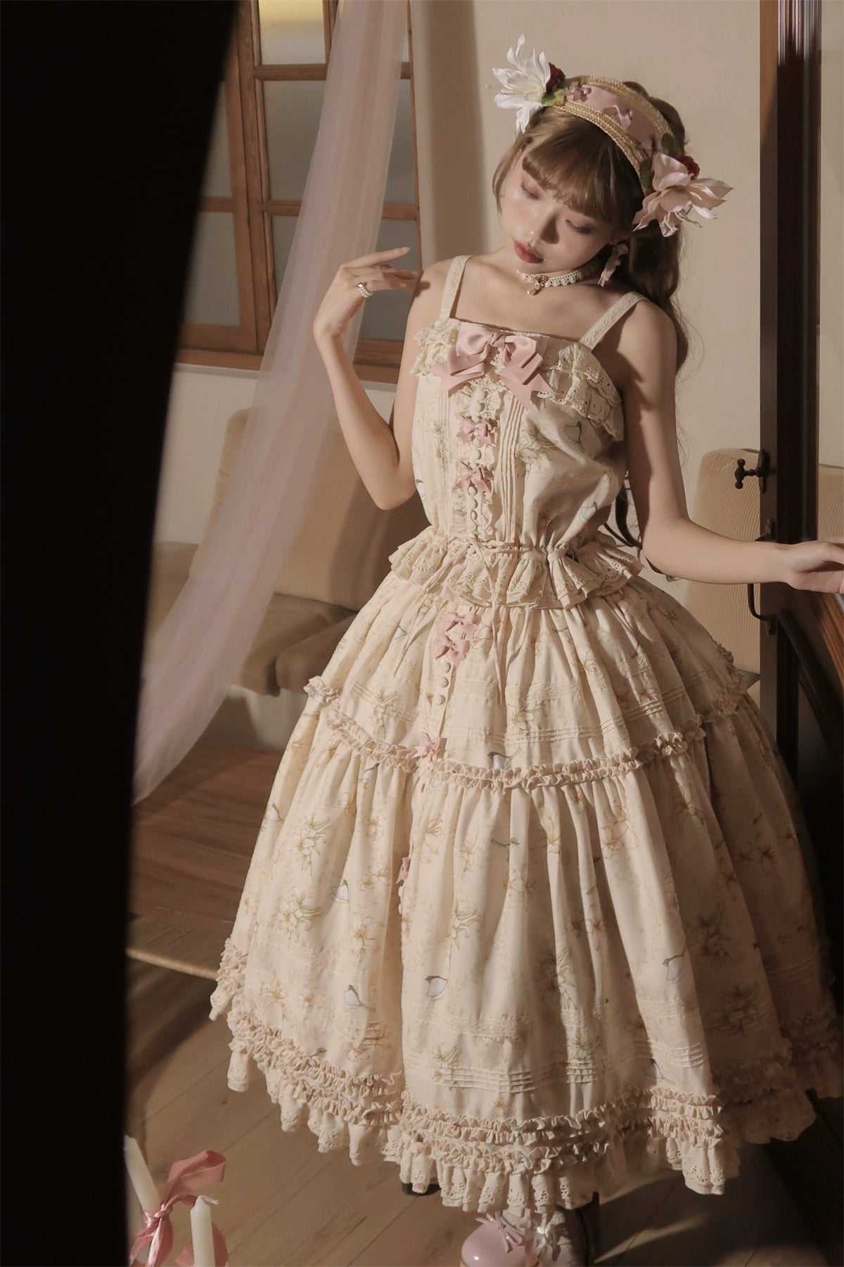 Lily and Wind Classical Print Skirt and Top