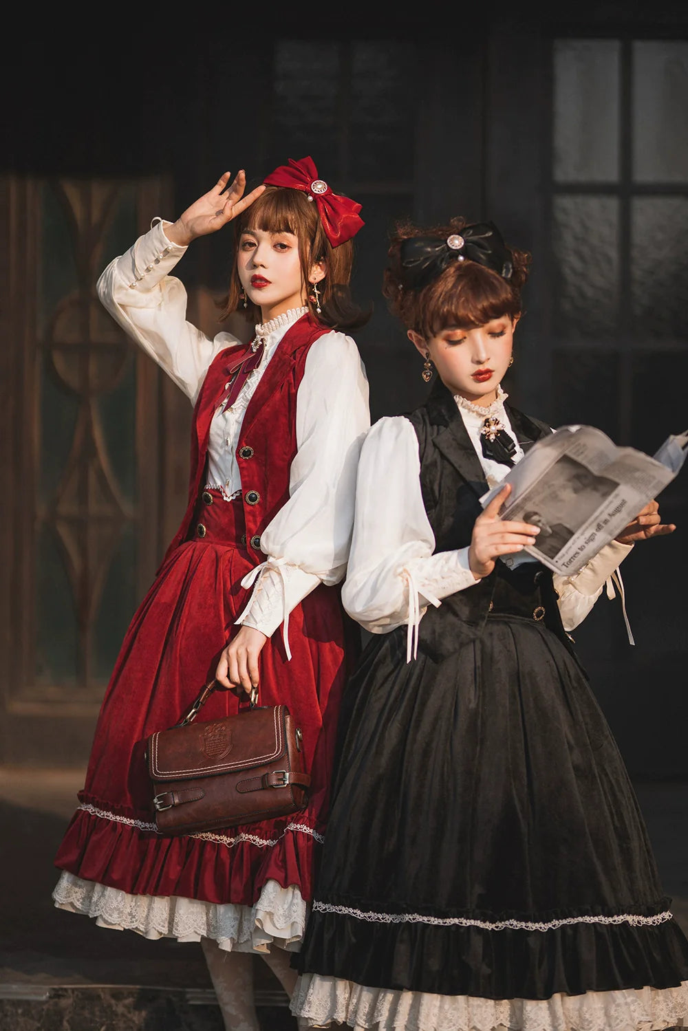 [Pre-order] British Classical Lolita Velvet High Waist Skirt