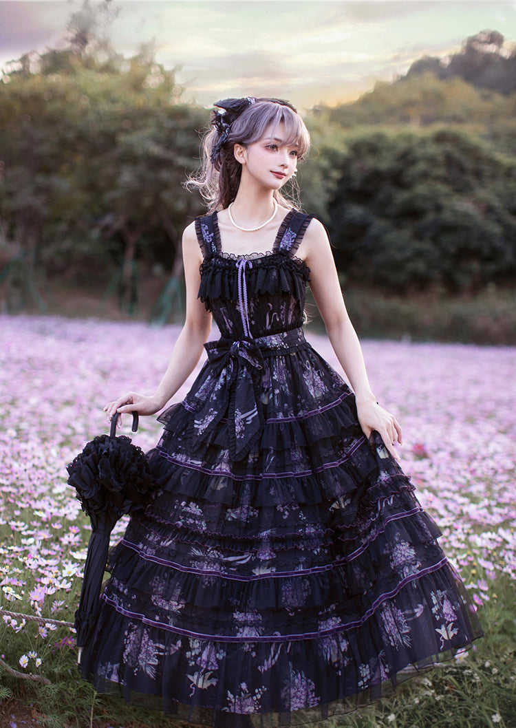 [Pre-orders available until 3/12] The Veil of the Flora Tiered Jumper Skirt