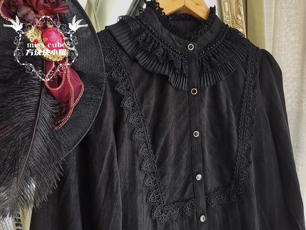 The Red Shoes Gothic Lolita Black Blouse