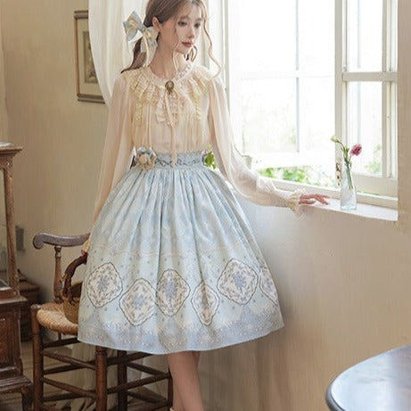 Forget Me Not Pastel Print Skirt