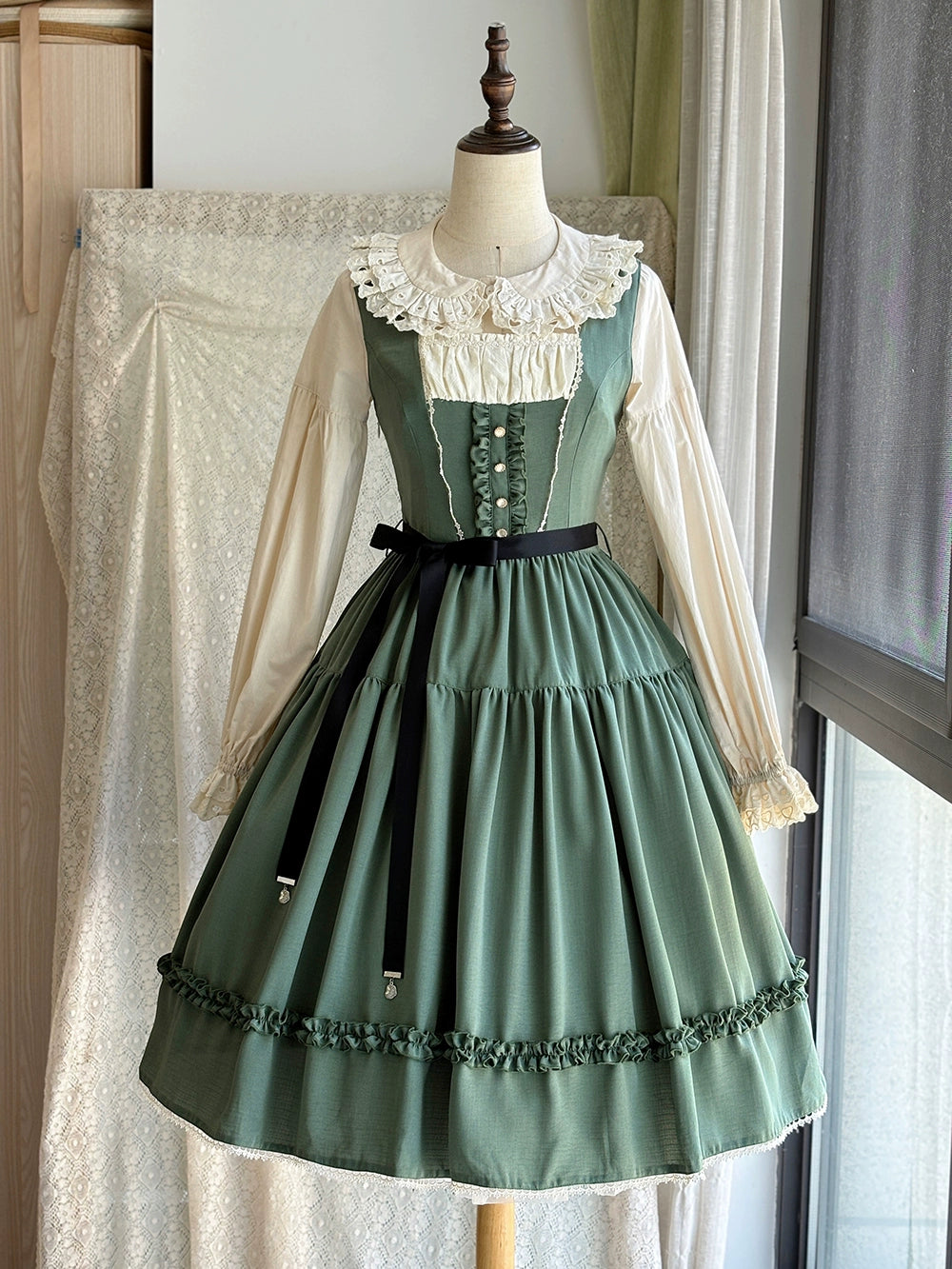 【予約販売】Sketch Wild Rose ジャンパースカート 無地タイプ