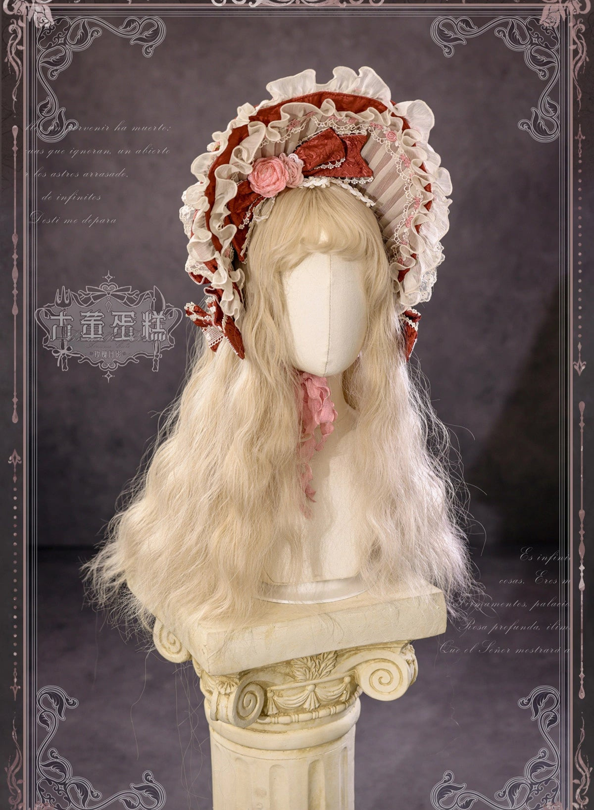 [Pre-orders available until 2/12] Antique Cake Heart Lolita Dress - Red