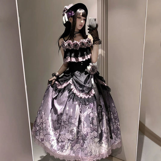 Mysterious Rose 薔薇とレースのセットアップ