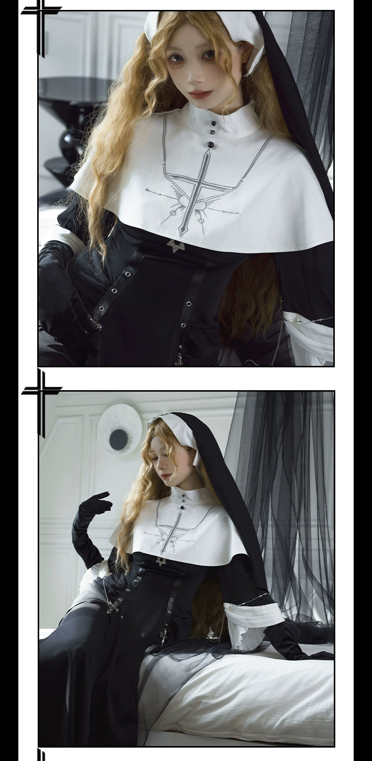 シスター風マーメイドワンピース 単品＆フルセット