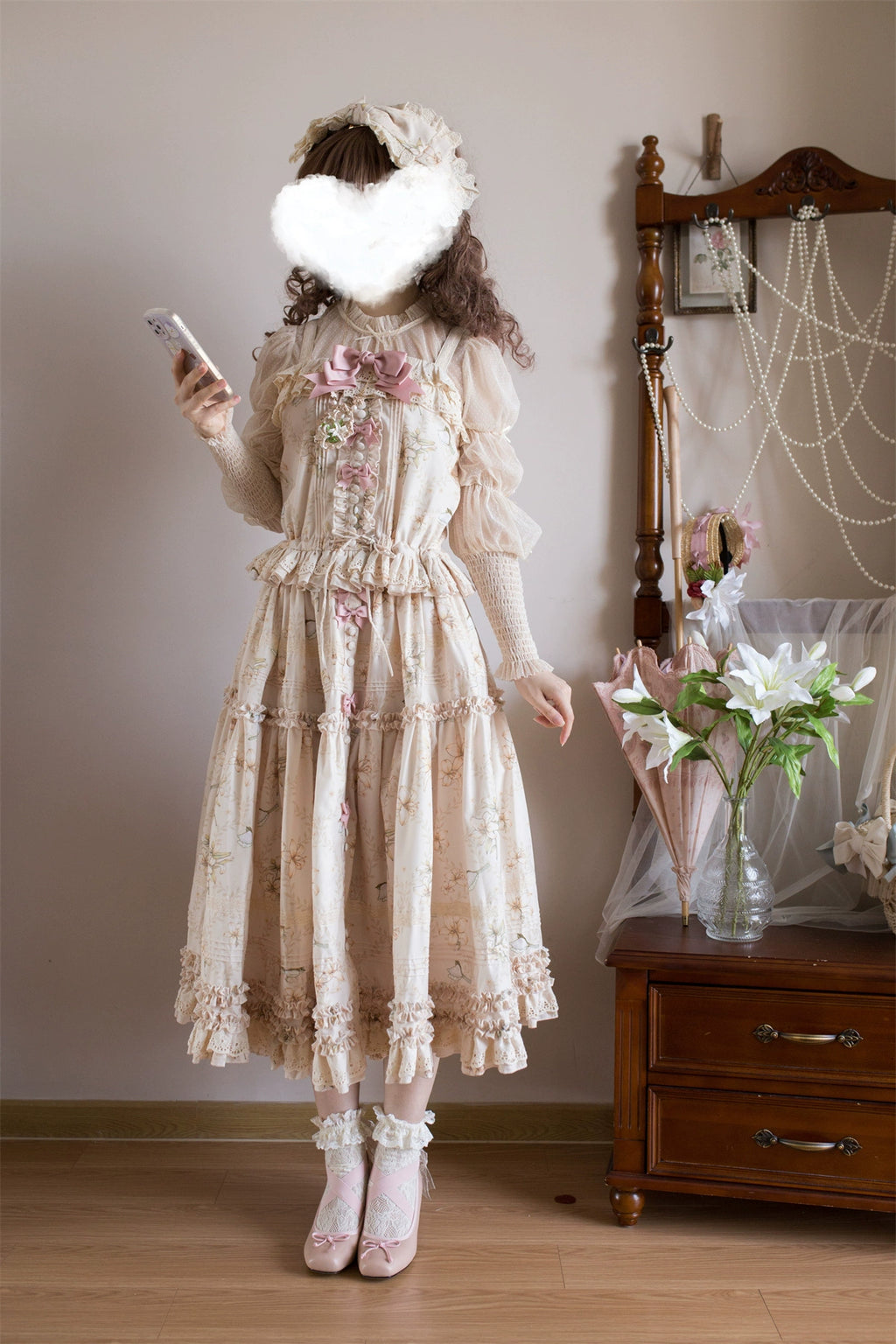 Lily and Wind Classical Print Skirt and Top