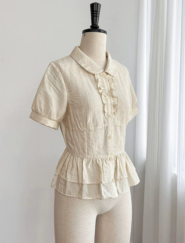 【受注予約7/28まで】Chocolate Mint Day 半袖ブラウス