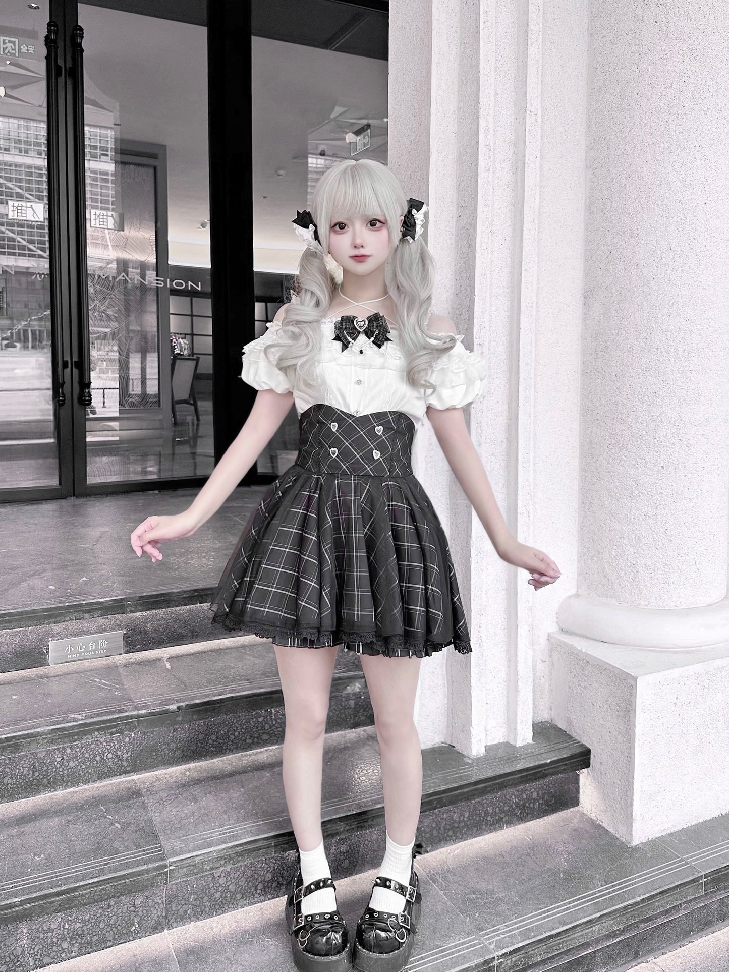 Black Heart サブカル地雷系ミニ丈セットアップ