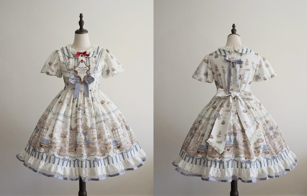 [Pre-orders available until 10/28] Antique Dessert Room Short Sleeve Dress