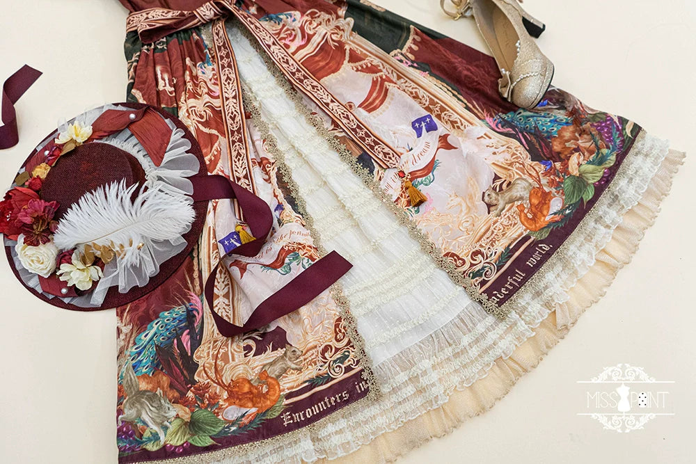 【受注予約4/8まで】Wanhua Mirror 西洋貴族風フレンチスリーブフリルドレス