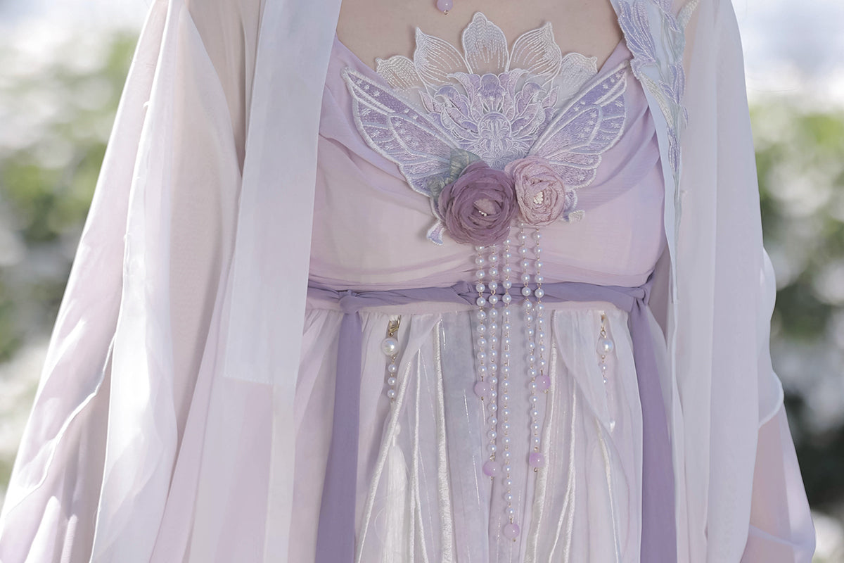 Sheer Butterfly Sweet Fairy Jumper Skirt and Haori