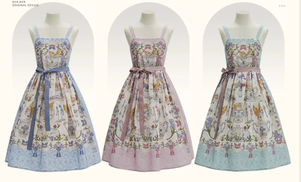 [Pre-orders available until 2/11] Illustration de Porcelaine Iris Jumper Skirt