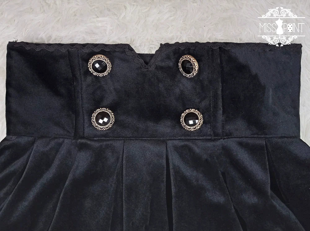 [Pre-order] British Classical Lolita Velvet High Waist Skirt