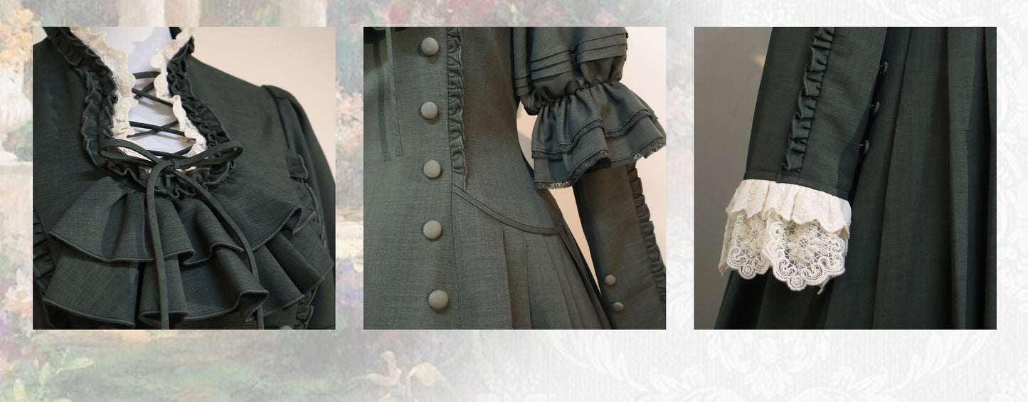 【受注予約7/31まで】Flores Ladyクラシカル花びらワンピース