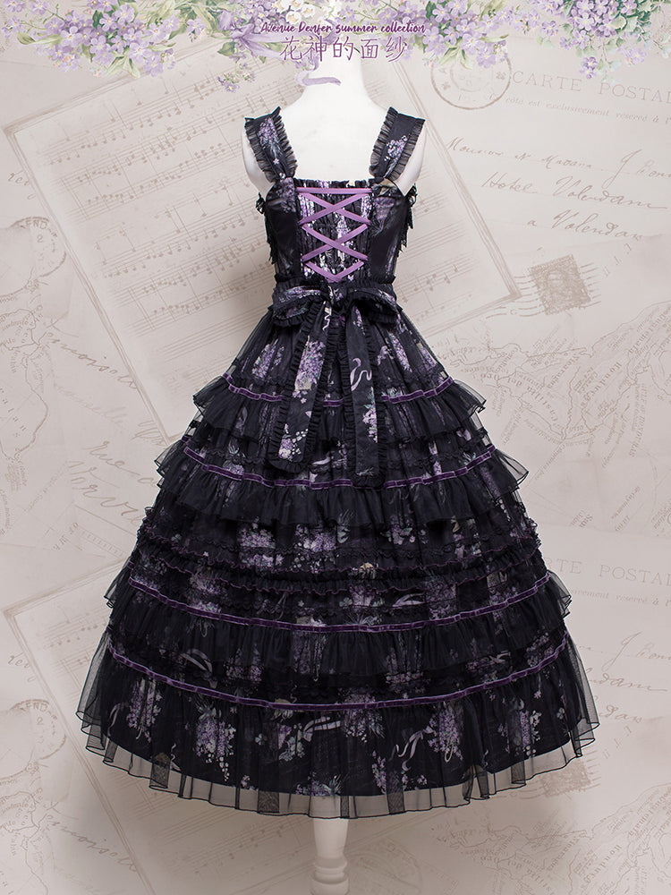 [Pre-orders available until 3/12] The Veil of the Flora Tiered Jumper Skirt