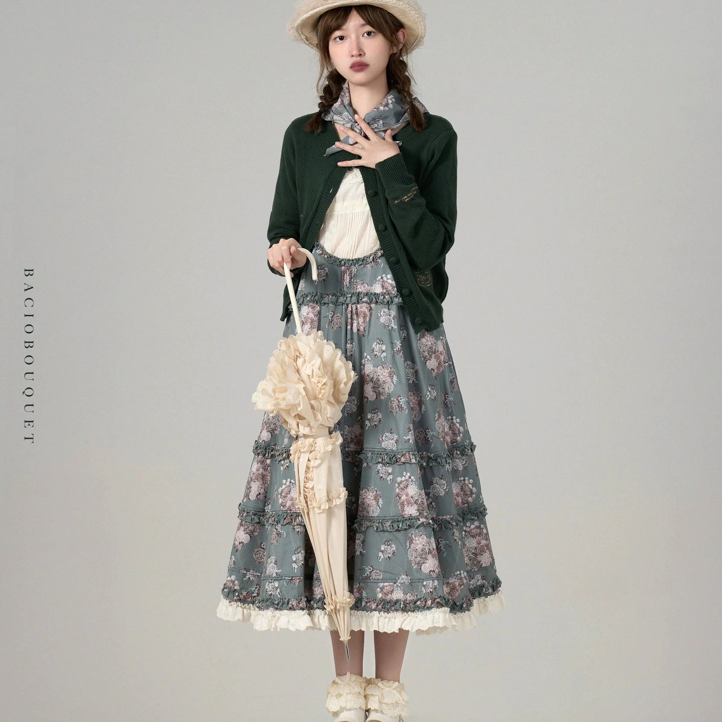 【受注予約9/9まで】Bouquets for Autumn Days サロペットジャンパースカート