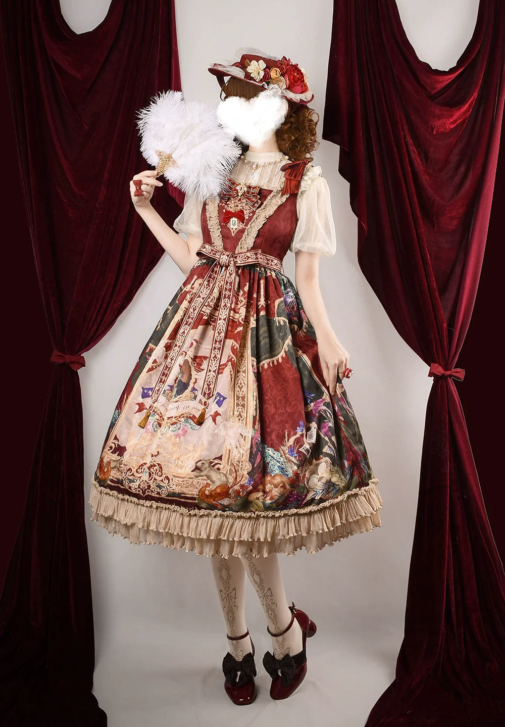 [Pre-order] Wanhua Mirror Western Aristocrat Style Jumper Skirt