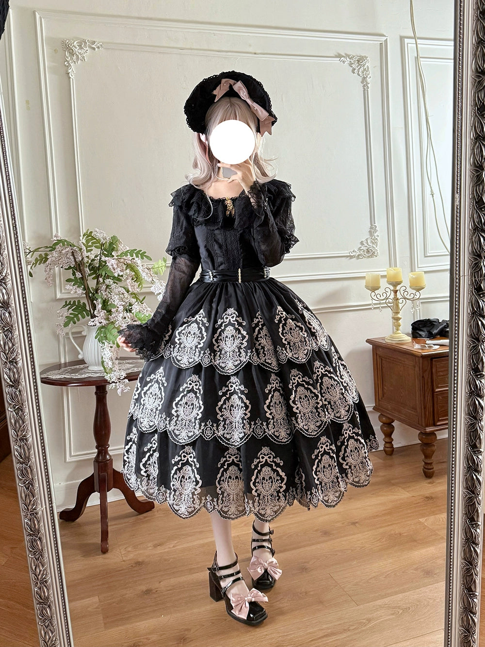 【受注予約9/25まで】Noble Garden 付け袖付きレースブラウス