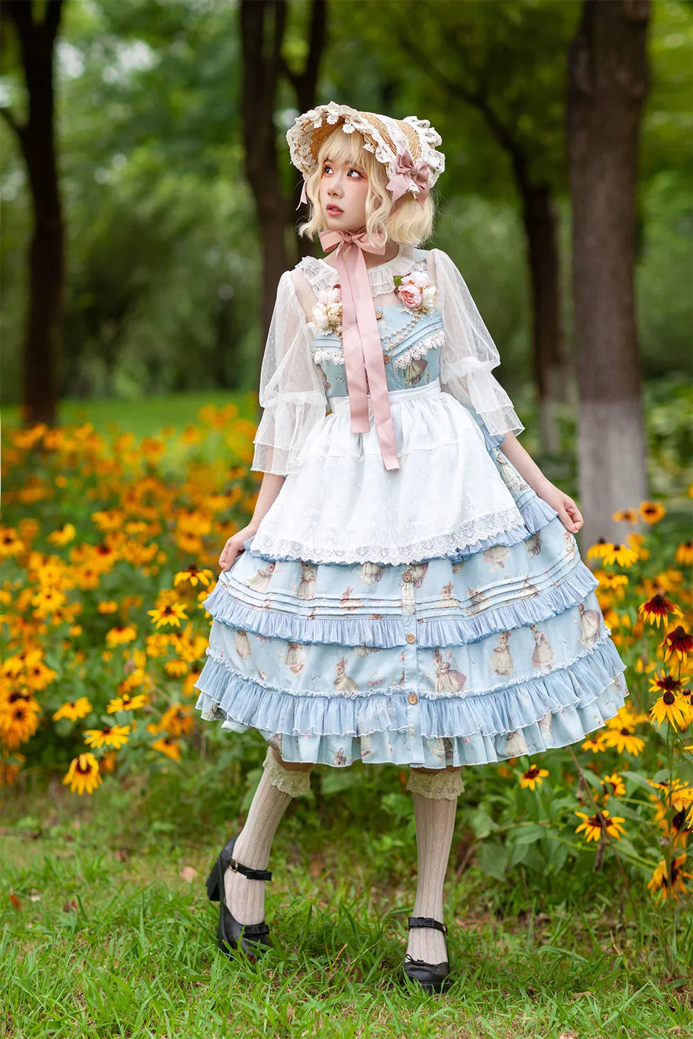 [Simultaneous purchase only] Wild Rabbit apron, headband and other accessories