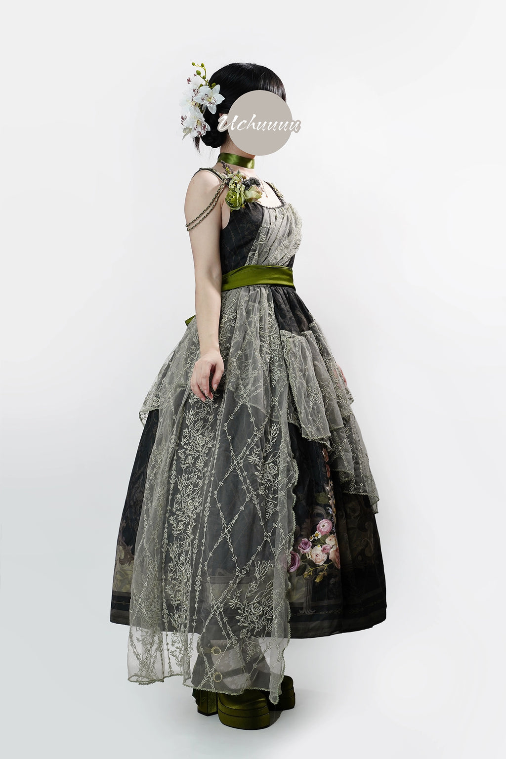 【受注予約1/23まで】Anthea Garden ジャンパースカート2型・花柄プリントあり
