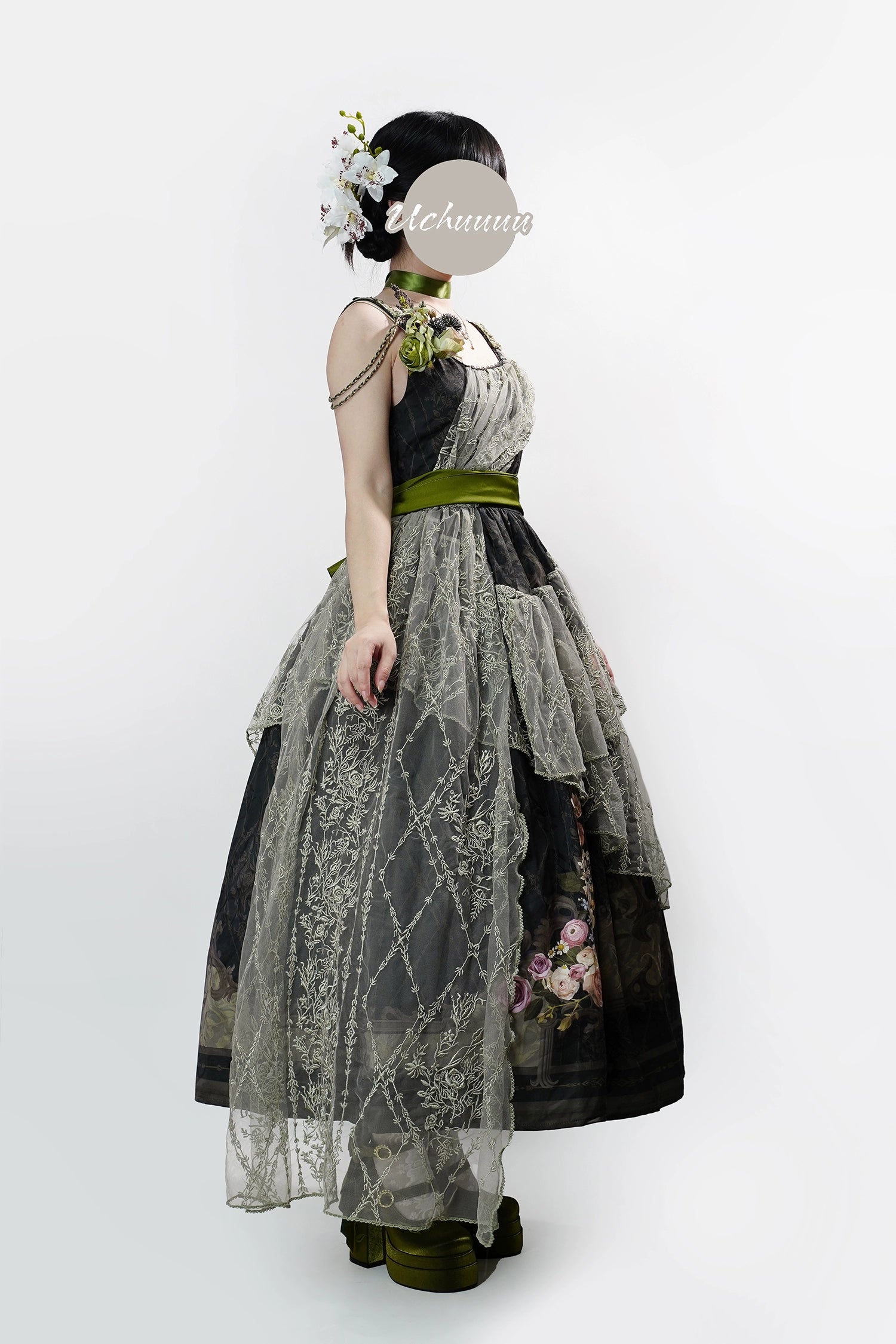 【受注予約1/23まで】Anthea Garden ジャンパースカート2型・花柄プリントあり