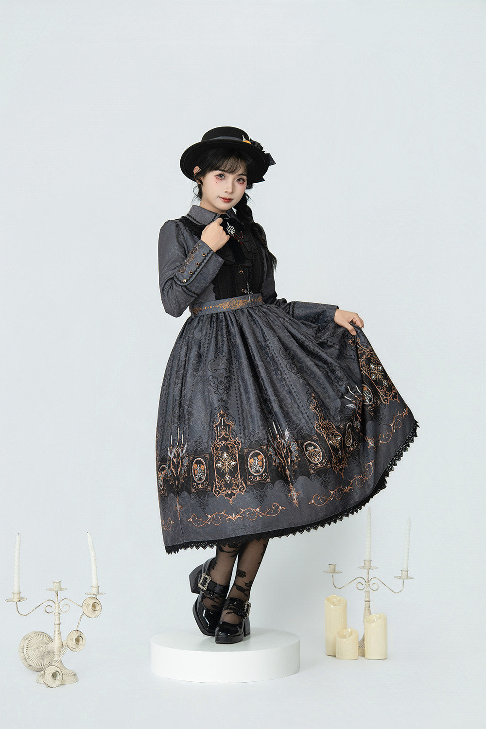 【受注予約1/18まで】Blood Night Lantern Master プリントワンピース・ストレート袖タイプ