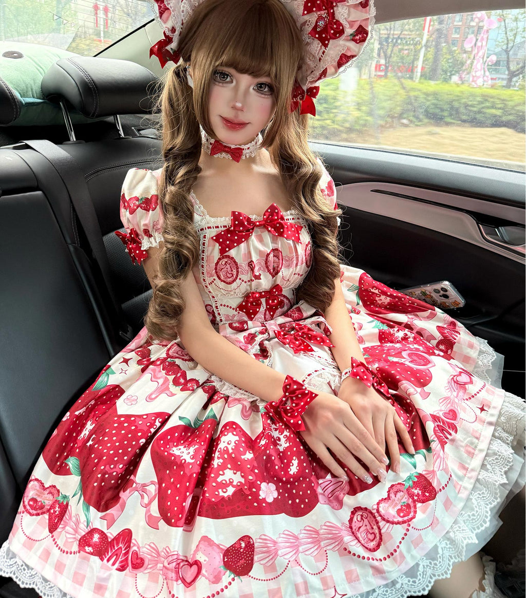 Dream to Strawberry  プリントワンピース