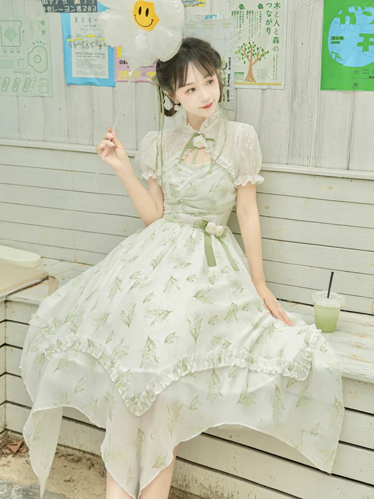 Lily of the valley morning dew jumper skirt and bolero