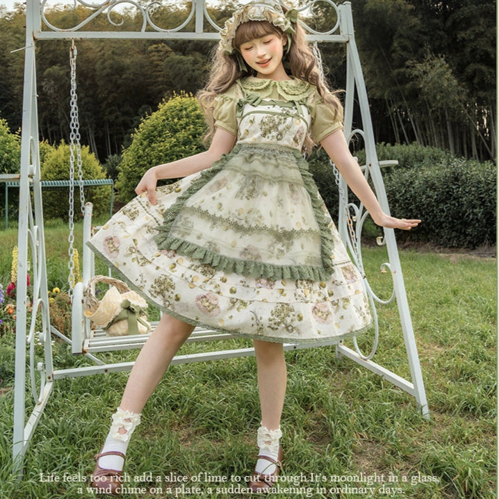 【受注予約5/18まで】Four Leaf Clover and Lime ジャンパースカート